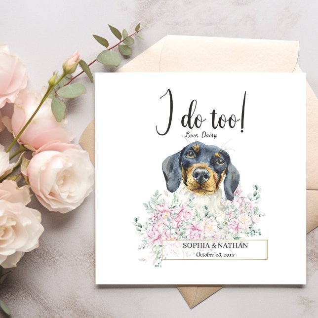 Servilleta De Papel Dachshund Dog Boda Cocktail Napkins (Subido por el creador)
