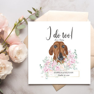 Servilleta De Papel Dachshund Dog Boda Cocktail Napkins