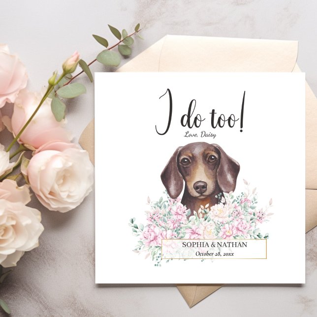 Servilleta De Papel Dachshund Dog Boda Cocktail Napkins (Subido por el creador)