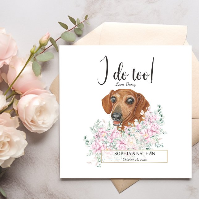 Servilleta De Papel Dachshund Dog Boda Cocktail Napkins (Subido por el creador)