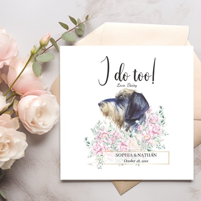 Servilleta De Papel Dachshund Dog Boda Cocktail Napkins (Subido por el creador)