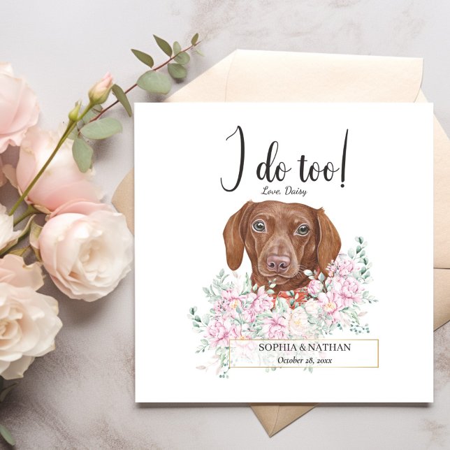 Servilleta De Papel Dachshund Dog Boda Cocktail Napkins (Subido por el creador)