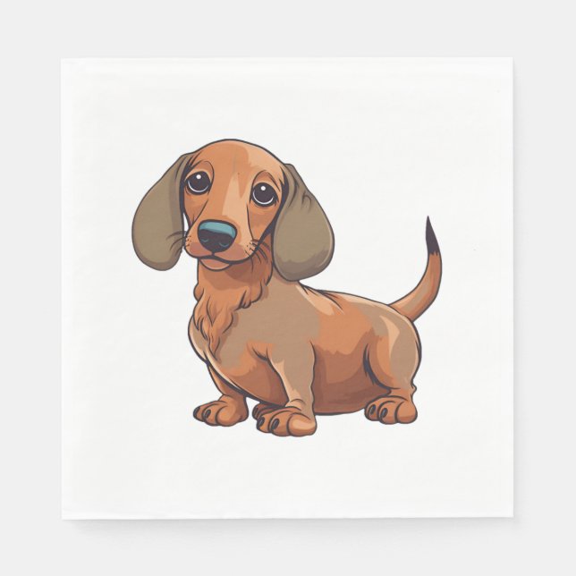 Servilleta De Papel Dachshund Dog Cute (Anverso)