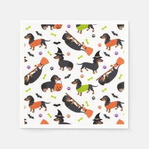 Servilleta De Papel Dachshund Halloween