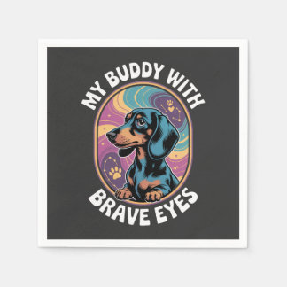 Servilleta De Papel Dachshund My Buddy With Brave Eyes