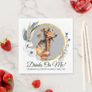 Servilleta De Papel Dachshund Perro Boda Napkins Con Perros Foto