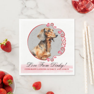 Servilleta De Papel Dachshund Perro Boda Napkins Con Perros Foto