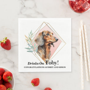 Servilleta De Papel Dachshund Perro Boda Napkins Con Perros Foto