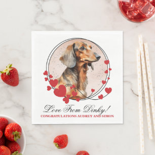 Servilleta De Papel Dachshund Perro Boda Napkins Con Perros Foto