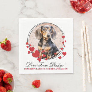 Servilleta De Papel Dachshund Perro Boda Napkins Con Perros Foto