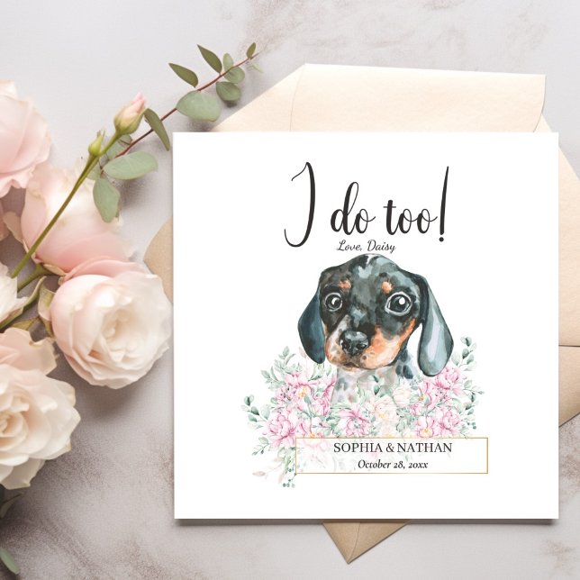 Servilleta De Papel Dachshund Puppy Perro Boda Cocktail Napkins (Subido por el creador)