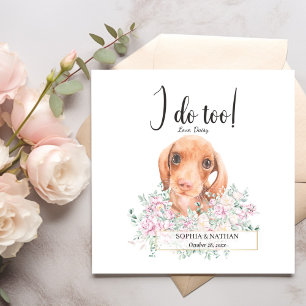 Servilleta De Papel Dachshund Puppy Perro Boda Cocktail Napkins
