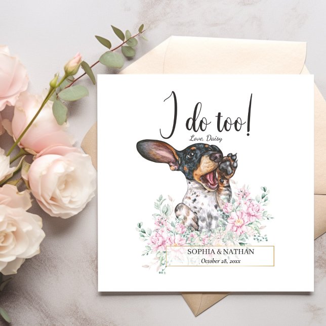 Servilleta De Papel Dachshund Puppy Perro Boda Cocktail Napkins (Subido por el creador)
