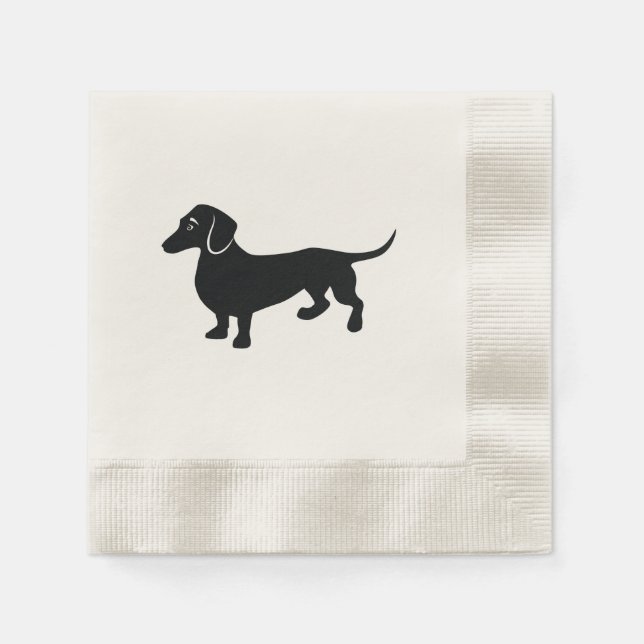 Servilleta De Papel Dachshund Silhouette (Anverso)