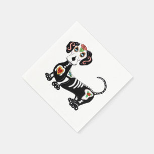 Servilleta De Papel Dachshund Sugar Skull