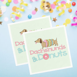 Servilleta De Papel Dachshund y el Fiesta de Baby Shower de cumpleaños