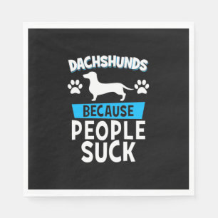 Servilleta De Papel Dachshunds con mis amigos