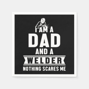 Servilleta De Papel Dad And Welder Welding Metal Iron Profession Gift