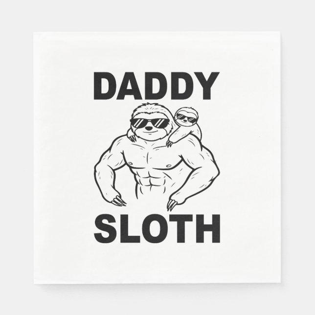 Servilleta De Papel Daddy Sloth (Anverso)