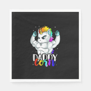 Servilleta De Papel Daddycorn Unicornio papá papá papá hombre familia