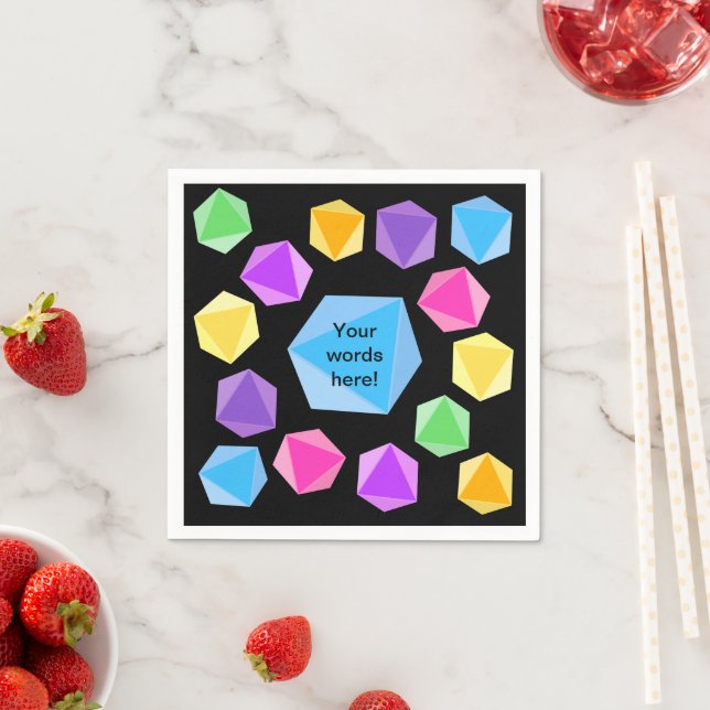 Servilleta De Papel Dados de arcoiris personalizados (In situ)