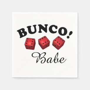 Servilleta De Papel Dados de Bunco y texto del bebé
