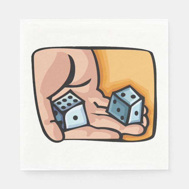 Servilleta De Papel Dados rodando (Anverso)