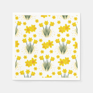 Servilleta De Papel Daffodias brillantes, patrón sin fisuras
