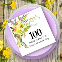 Daffodil blanco amarillo 100 cumpleaños