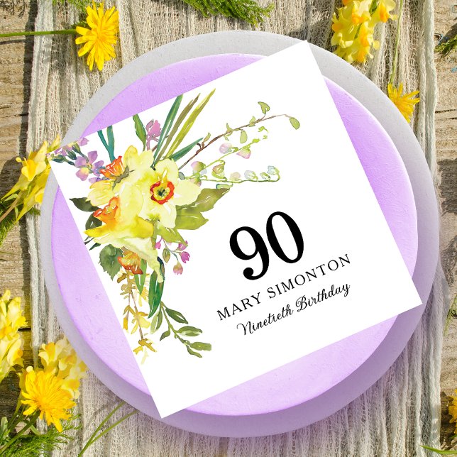 Servilleta De Papel Daffodil blanco amarillo 90 Napkins de la fiesta d (Subido por el creador)