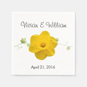 Servilleta De Papel Daffodil Custom Wedding Napkin