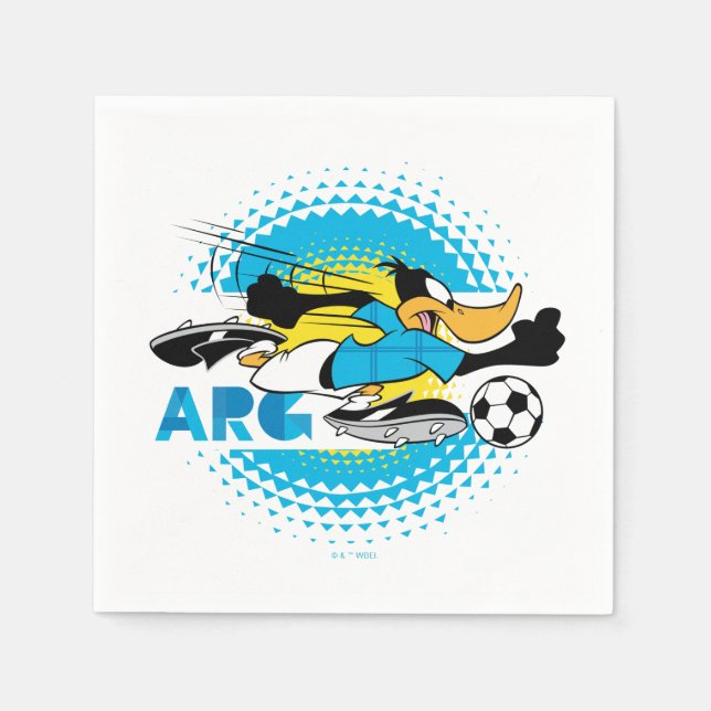Servilleta De Papel DAFFY DUCK™ Team Argentina Soccer Graphic (Anverso)