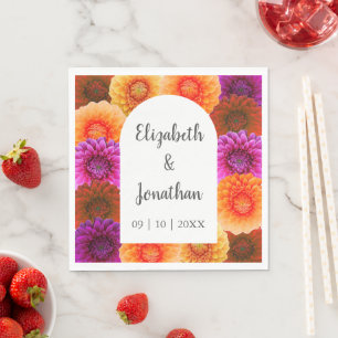 Servilleta De Papel Dahlia Autumn Boda Floral