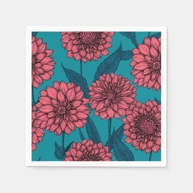 Servilleta De Papel Dahlias (Anverso)