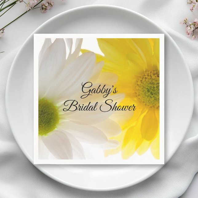 Servilleta De Papel Daisies amarillos y blancos duchas de novias (Subido por el creador)