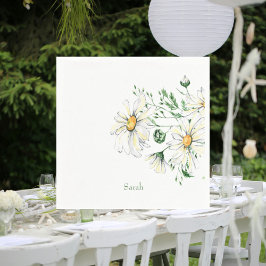 Servilleta De Papel Daisies blancos personalizados Cocktail II
