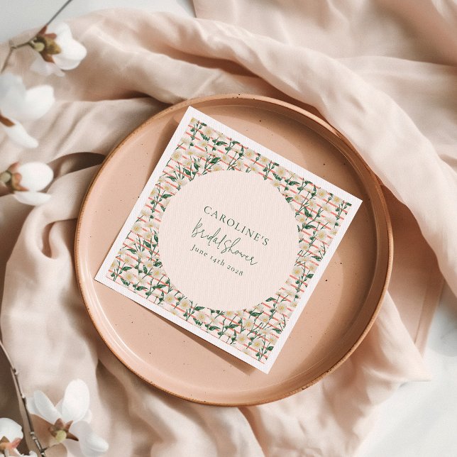 Servilleta De Papel Daisies Florales Retro Verde Ducha Nupcial Persona (Subido por el creador)