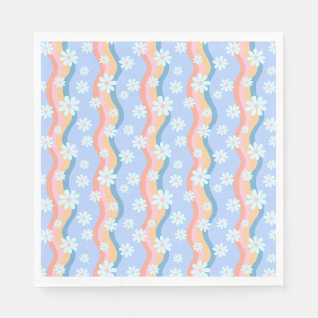 Servilleta De Papel Daisies Groovy   (Anverso)