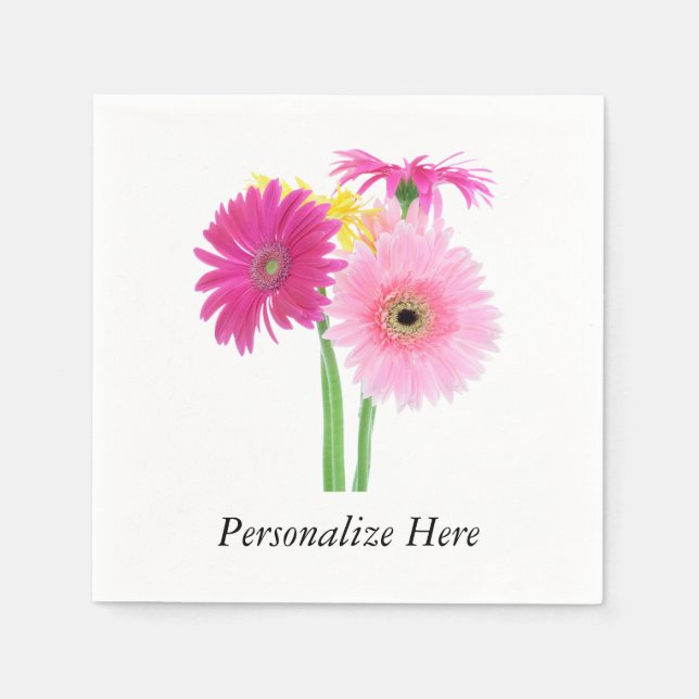 Servilleta De Papel Daisies Pink (Anverso)