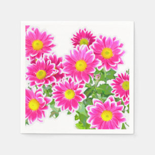 Servilleta De Papel Daisies rosados / Asters Bouquet + tus ideas