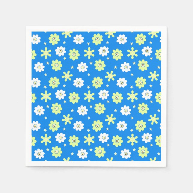 Servilleta De Papel Daisies y estrellas (Anverso)