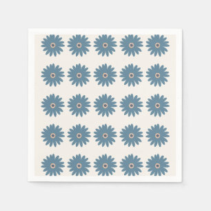 Servilleta De Papel Daisy Azul y Crema