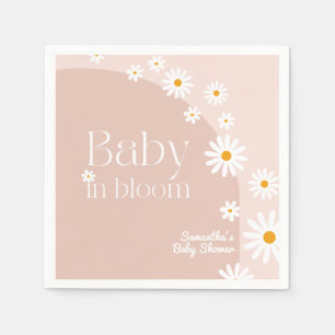 Servilleta De Papel Daisy Bebé en flor Boho Chica Baby Shower