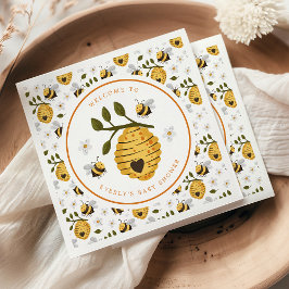 Servilleta De Papel Daisy Beehive Bumblebee Bee Baby Shower