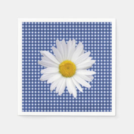 Servilleta De Papel Daisy Blanco En Gingham