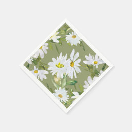 Servilleta De Papel Daisy blanco | Florencia floral de verano en Baby 