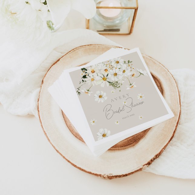 Servilleta De Papel Daisy Elegante Jardin Moderno para Despedida de So (Subido por el creador)