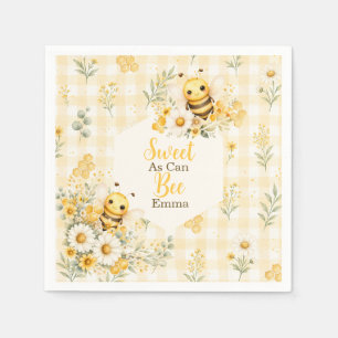 Servilleta De Papel Daisy Floral de Abeja Melífera a Cuadros Lindo