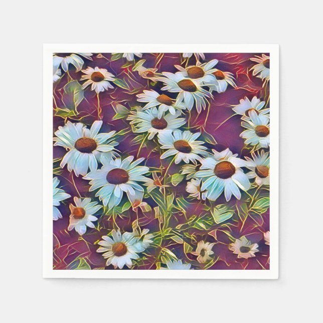SERVILLETA DE PAPEL DAISY FLOWERS (Anverso)