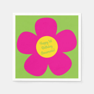 Servilleta De Papel Daisy Flowers Cute colorido Fiesta del primer cump